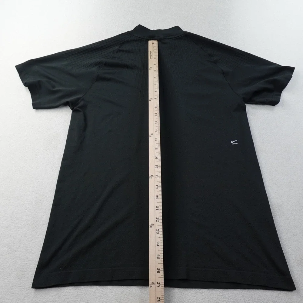 Nike x MMW NRG Mock Neck Shirt Mens Large Black Short Sleeve Performance DD9436